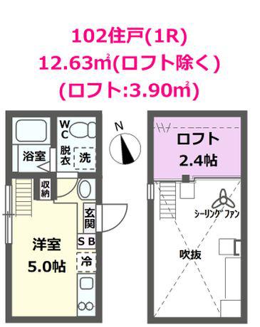 コーシェリ千住元町(ワンルーム/1階)の間取り写真