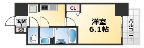 ファステート神戸サルビア(1K/3階)の間取り写真