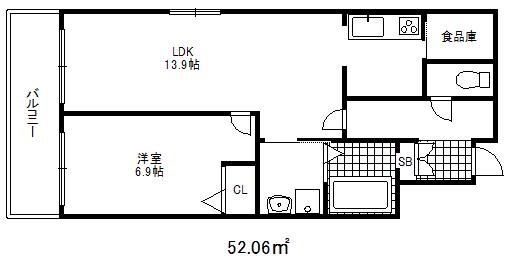 プレサンス新神戸(1LDK/11階)の間取り写真