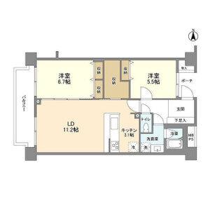 FULL HOUSE GAKUGEI DAIGAKU(2LDK/3階)の間取り写真
