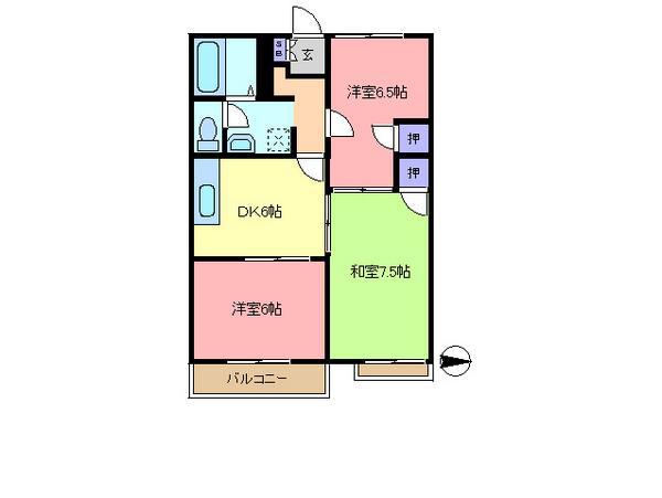 セフィラ小川(3DK/2階)の間取り写真