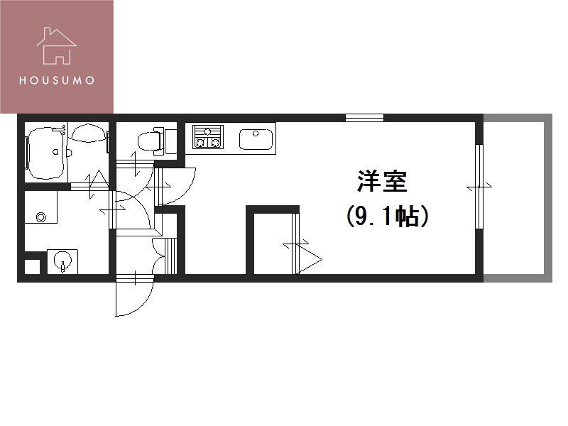 PREMIEREI(ワンルーム/2階)の間取り写真