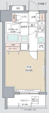 CREVISTA南千住(1K/10階)の間取り写真