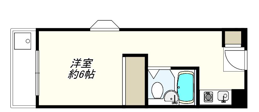 ワイズレジデンス泉大津(1K/2階)の間取り写真