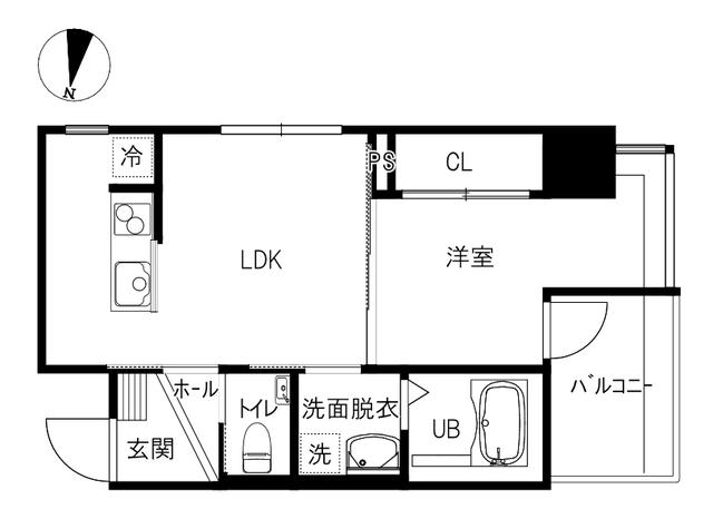 グレーシズ(1LDK/4階)の間取り写真