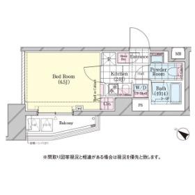 シェル品川戸越(1K/4階)の間取り写真