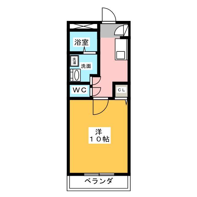 グレイティアいなべ(1K/1階)の間取り写真