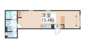 SKY RESIDENCE 新御徒町(ワンルーム/2階)の間取り写真
