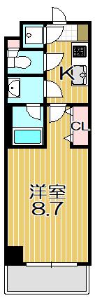 ドゥーエ西小山(1K/2階)の間取り写真