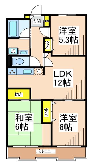 コーボック国領(3LDK/2階)の間取り写真