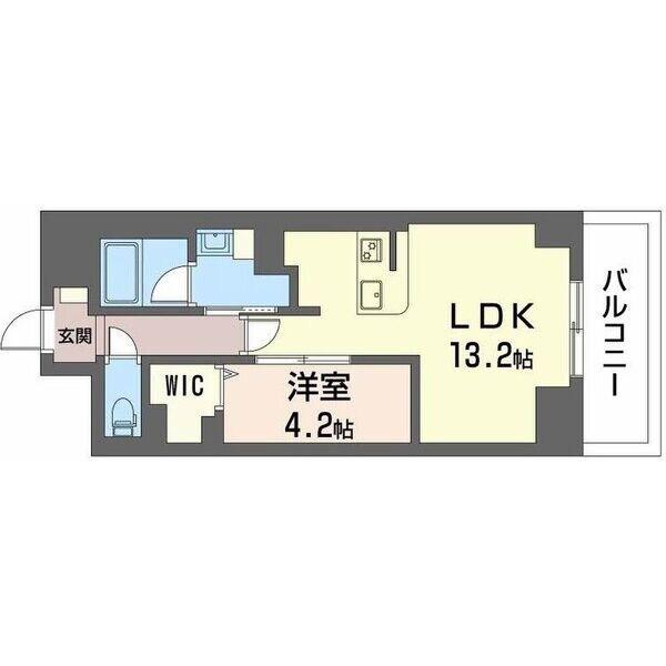 サンエール南堀江(1LDK/8階)の間取り写真
