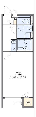 クレイノ百合桜(1K/2階)の間取り写真