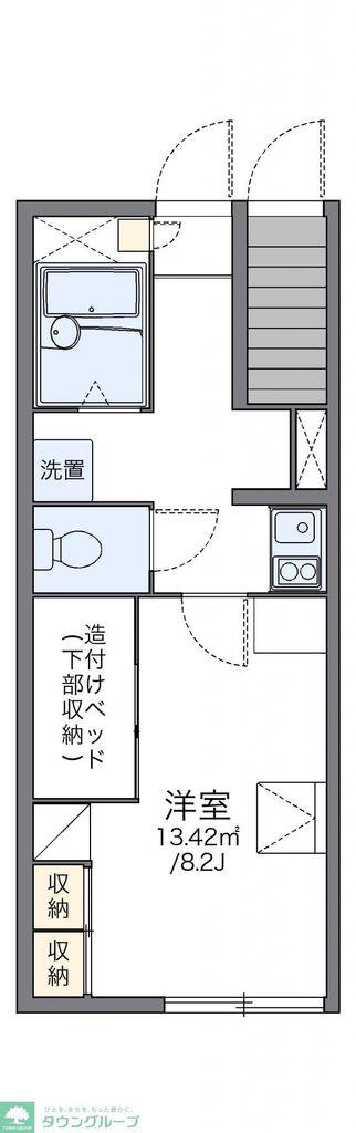 レオパレス前ヶ崎(1K/1階)の間取り写真