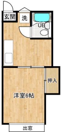エコーハイツ(1DK/1階)の間取り写真