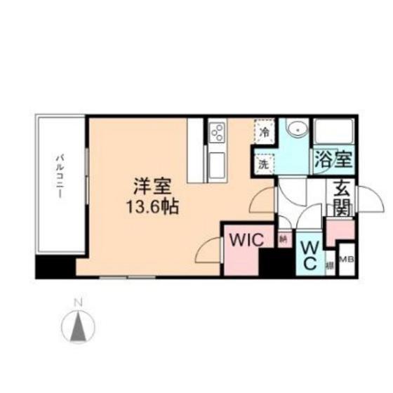 セントラルコート西町プレミア(ワンルーム/8階)の間取り写真