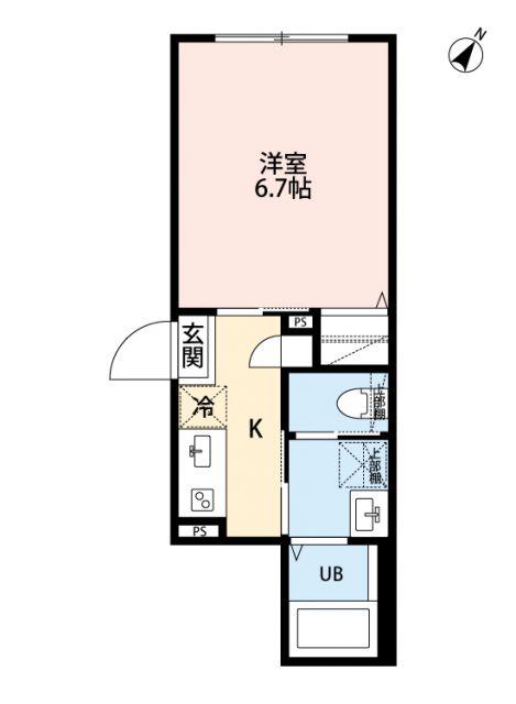 A-レジデンス大門(1K/1階)の間取り写真