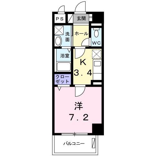 アークヒルズII(1K/5階)の間取り写真