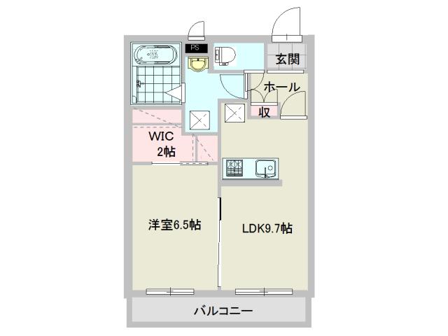 リュミエール(1LDK/1階)の間取り写真