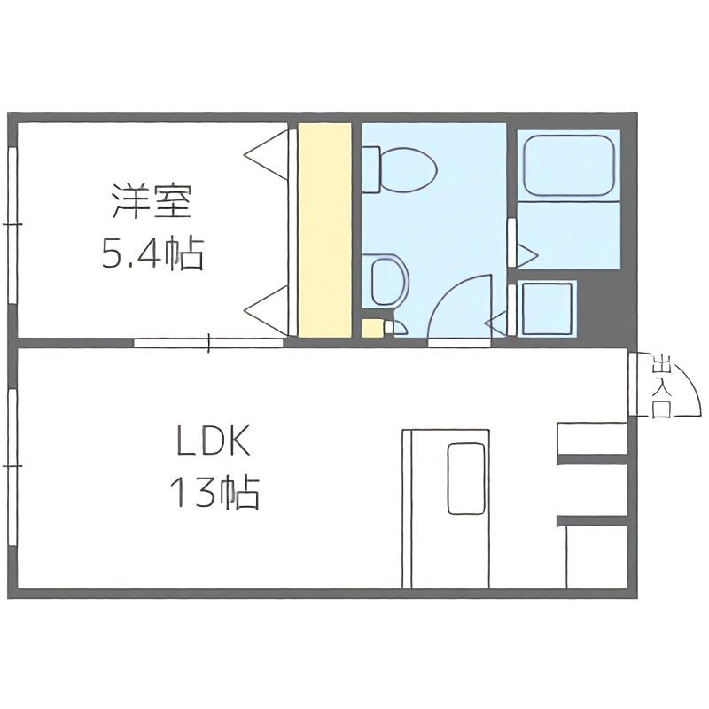 ロードハウス(1LDK/4階)の間取り写真