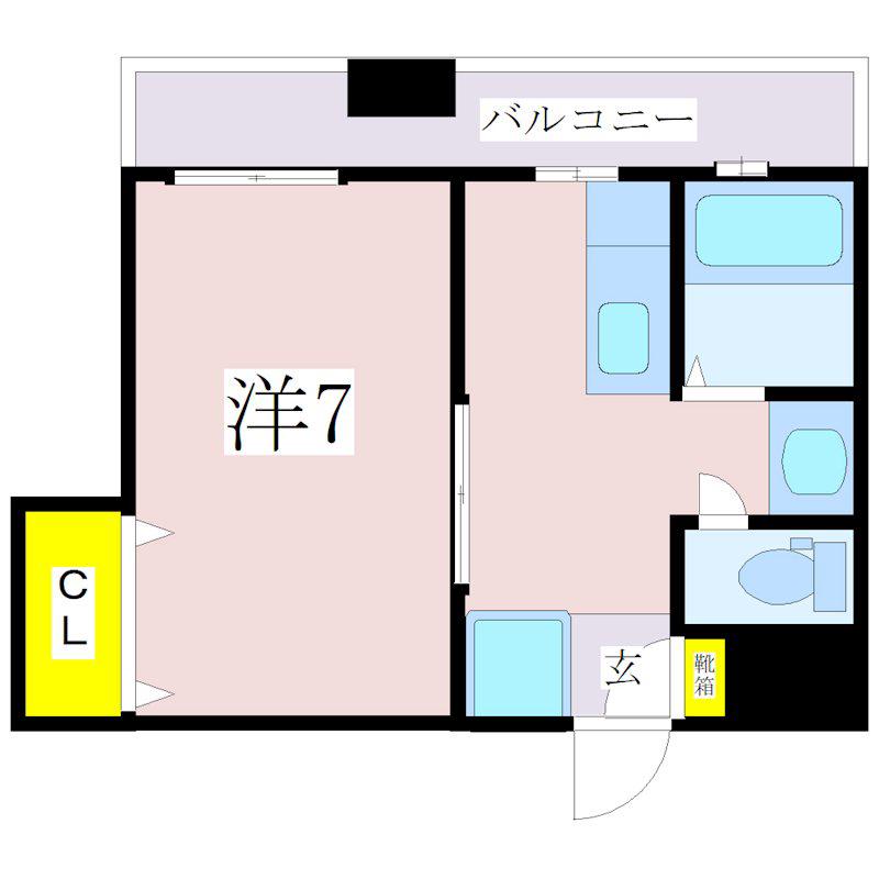 冨山ビル(1K/3階)の間取り写真