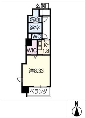LIFE STAGE 丸の内(1K/5階)の間取り写真
