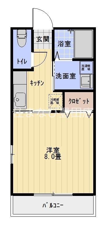 マジェスティーD(1K/1階)の間取り写真