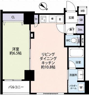 ドルチェ日本橋浜町弐番館(1LDK/4階)の間取り写真