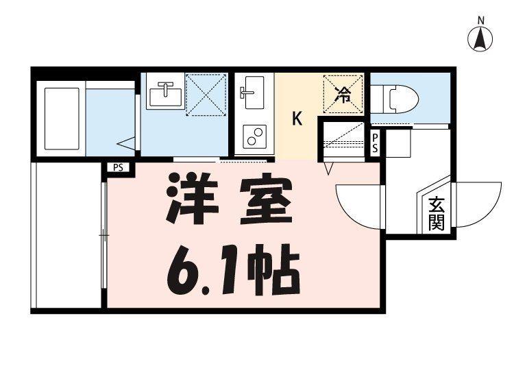 ROBOT HOME日進Ⅱ(1K/3階)の間取り写真