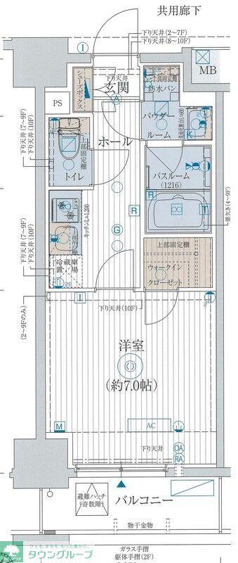 エステムプラザ池袋立教通(1K/8階)の間取り写真