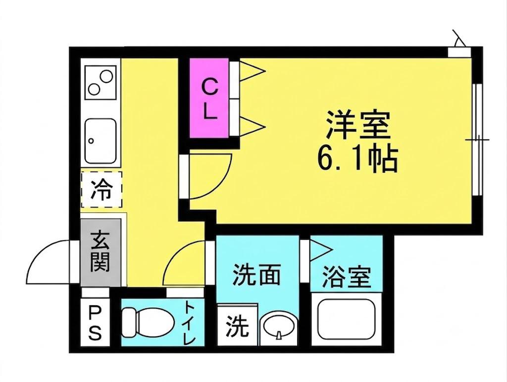 リープラス伊保駅前(1K/1階)の間取り写真