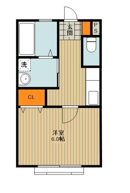 HABITATION(1K/1階)の間取り写真