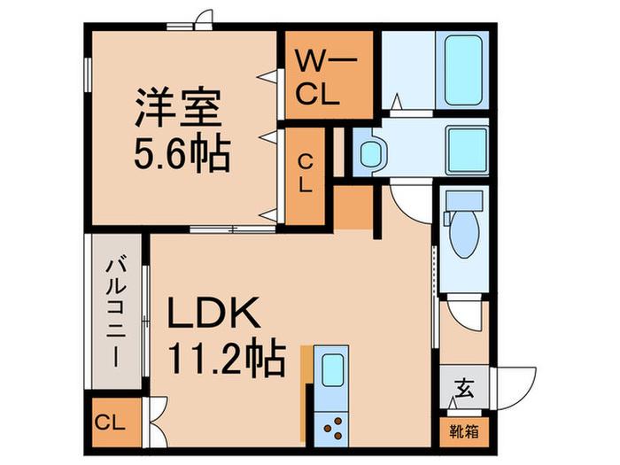 MAISON DE APPLLO(1LDK/2階)の間取り写真