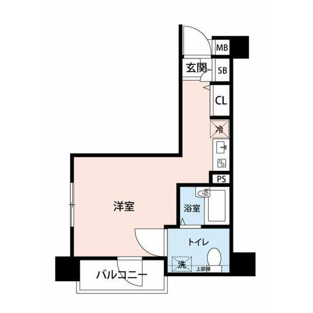 フェニックス目黒(ワンルーム/4階)の間取り写真