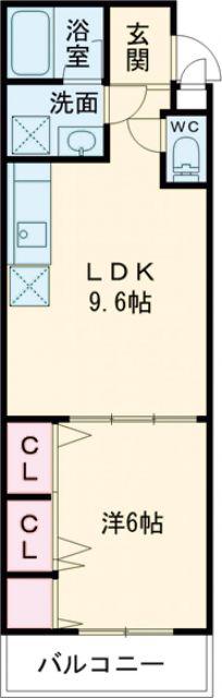 サンライズ 中野(1LDK/2階)の間取り写真