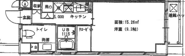 MEISON・DE・NAKASHIMA(1K/3階)の間取り写真