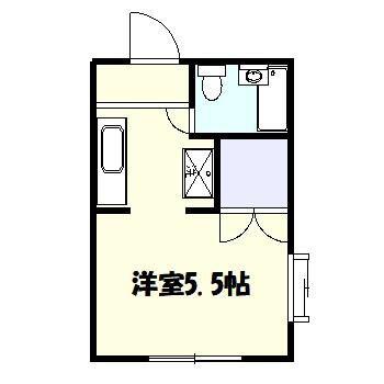 メゾーネ木村(ワンルーム/2階)の間取り写真