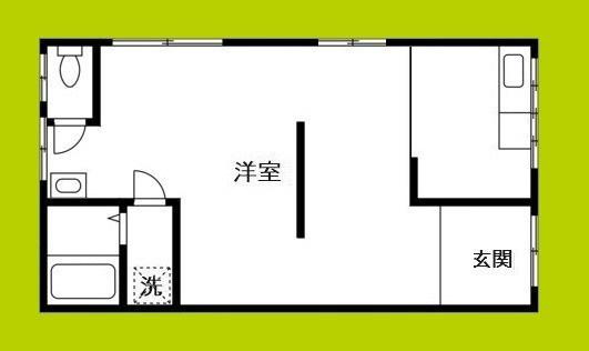 カナザワ文化(ワンルーム/1階)の間取り写真
