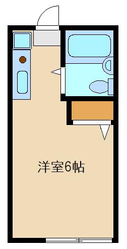 サンライフ旭町(ワンルーム/2階)の間取り写真