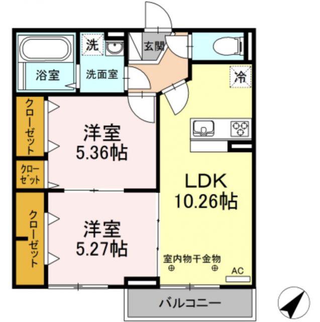 MIWASTAGEII(2LDK/2階)の間取り写真
