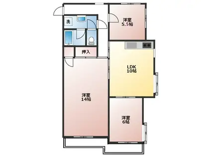 ル・ポエム(3LDK/4階)の間取り写真