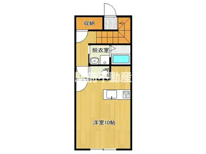 レオネクストウイロウIII(1K/1階)の間取り写真