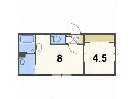 プリマステラ(1LDK/2階)の間取り写真