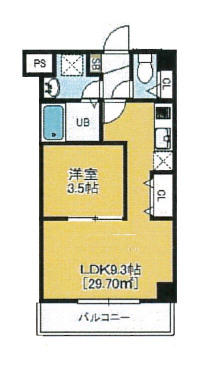 MAXIMUSIII(1LDK/3階)の間取り写真