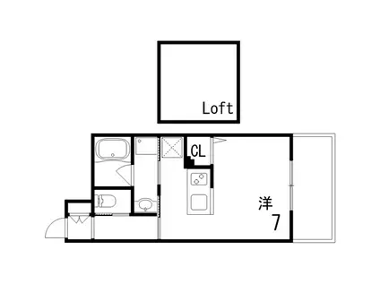 アークタマタニ(ワンルーム/4階)の間取り写真