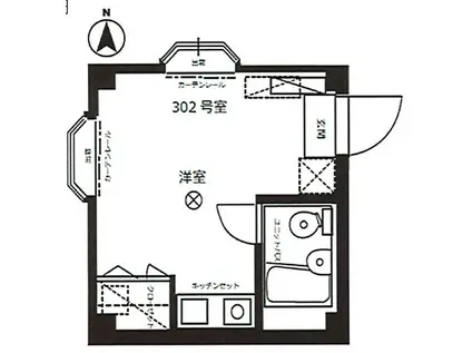 シーシェル塩屋(ワンルーム/1階)の間取り写真