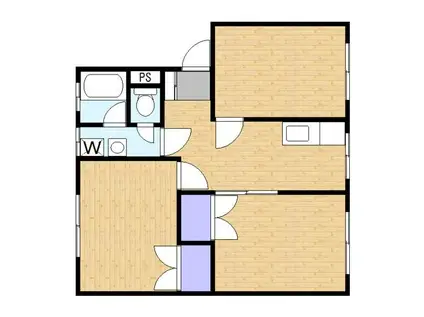 パレス福島東(3DK/4階)の間取り写真