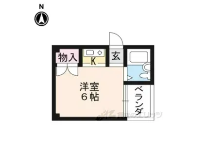 アバルバンみやこ(ワンルーム/1階)の間取り写真