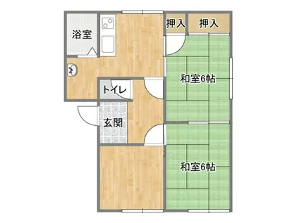 くぼた遊はうす(3DK/2階)の間取り写真