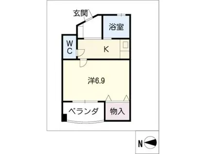 シティビルTSUCHIYA(1K/2階)の間取り写真