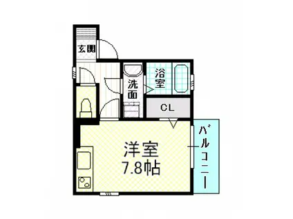 セジュールエルグリーン(ワンルーム/2階)の間取り写真